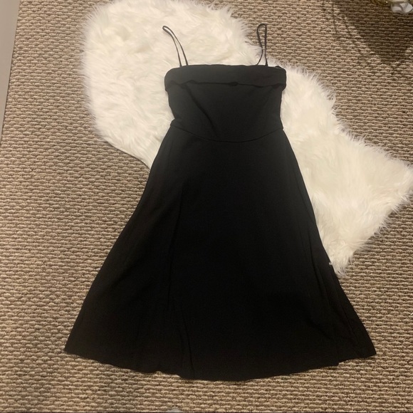 Banana Republic Black Strapless Dress Bow Back - Picture 2 of 10